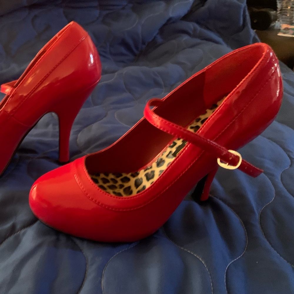 Red Patent Leather Heels